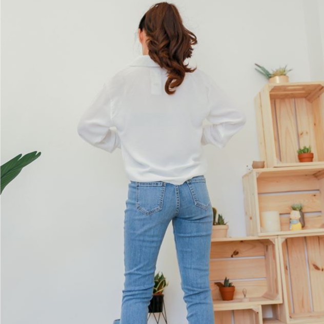 Sơ mi nữ tay dài hai túi giả cá tính, phong cách | BigBuy360 - bigbuy360.vn