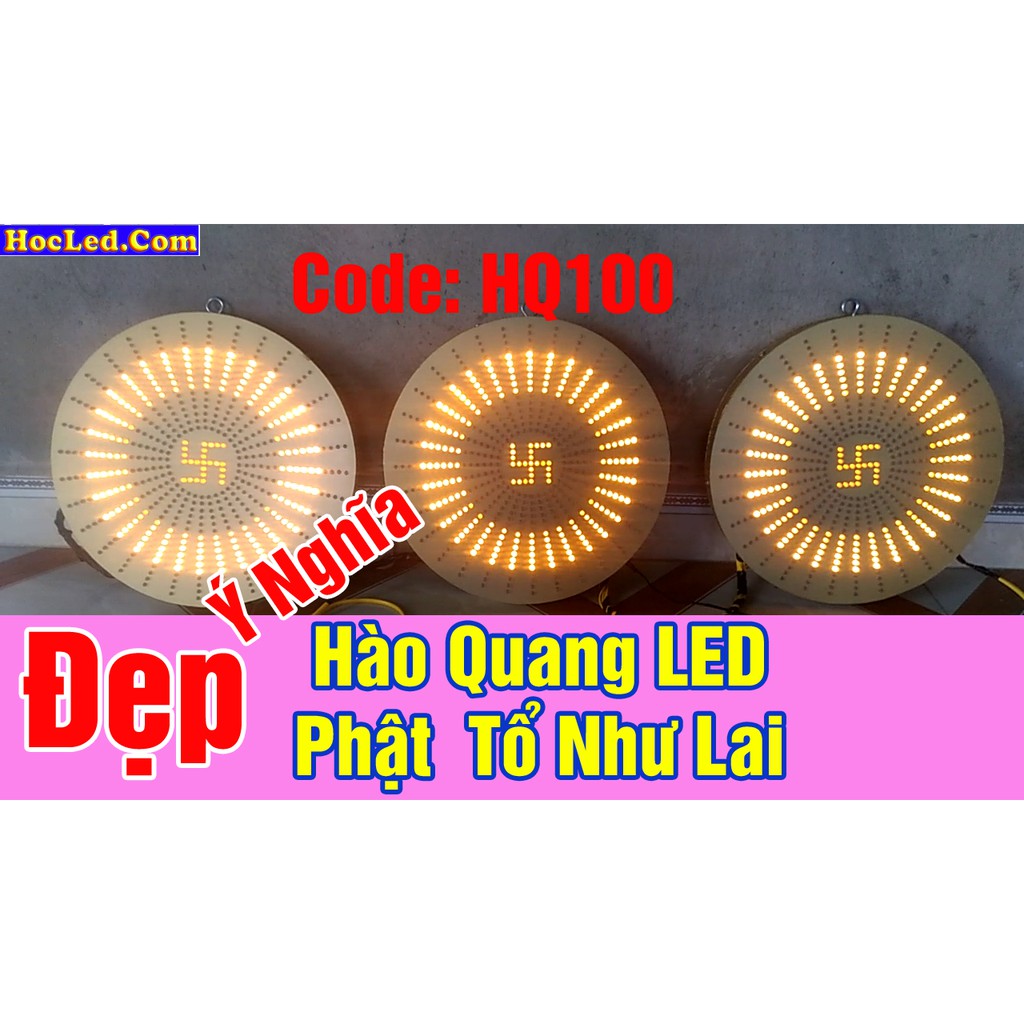 Bảng Led Hào Quang phật như lai Kích Thước 40cm