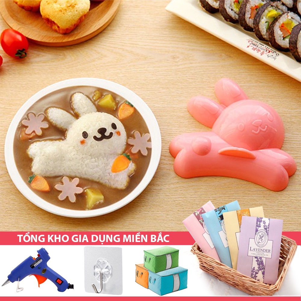 [Tổng Kho Sỉ] Khuôn Làm Cơm Bento size lớn Cá Heo/Thỏ/Bông Hoa Kiểu 2 13-15cm