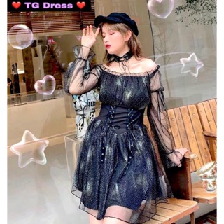 [ẢNH THẬT] Đầm Gothic Galaxy (kèm chocker)