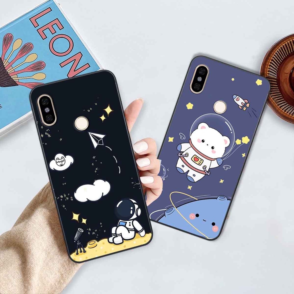 Ốp Xiaomi Redmi Note 5 / Note 6 in hình vũ trụ, phi hành gia bầu trời cute dễ thương