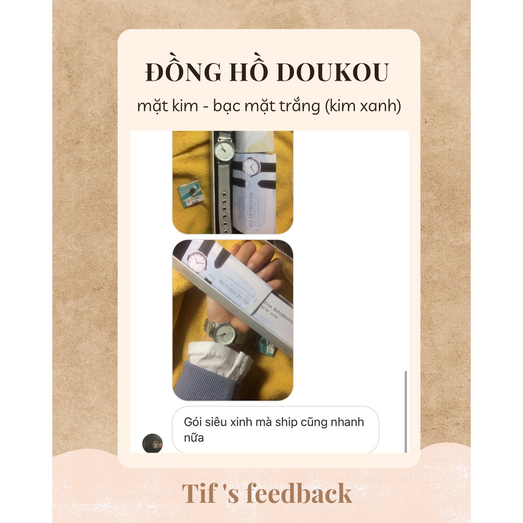 Đồng hồ nữ mặt tròn mặt nhỏ dây kim loại DOUKOU kim xanh đồng hồ nữ dễ thương Watchesbytif size 22mm đi học đi chơi | BigBuy360 - bigbuy360.vn