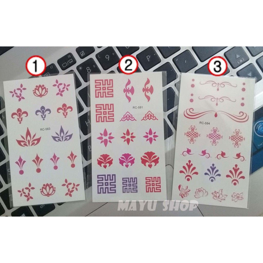 Tattoo dán Hình xăm Dán Cổ trang Phi tần