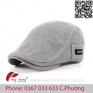 Mũ nón bere lưới nam thoáng mát mùa hè MÀU XÁM