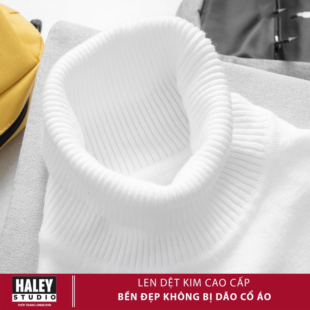 Áo Len Nam Dáng Tay Dài Cổ Thấp Chất Len Hàn Quốc dày ấm Nguyên Tấm Haley Size 40-80kg đủ màu