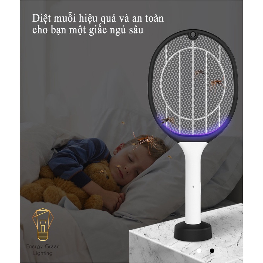 Vợt Bắt Muỗi Kiêm Đèn Thu Hút Muỗi Energy Green Lighting WP-08B - Diệt Muỗi Nhanh Gọn - An Toàn Và Hiệu Quả