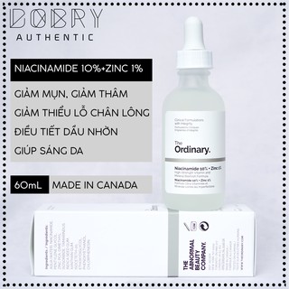 The Ordinary Niacinamide 10% + ZinC 1% 60ml - Serum Ngừa Thâm Mụn, Giúp Sáng Da