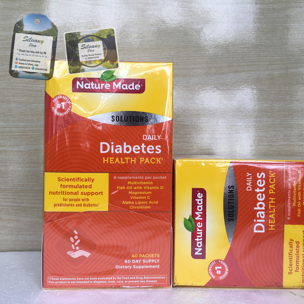 [Sale - Date 07/2021] Diabetes Health Pack Nature Made - 60 Gói