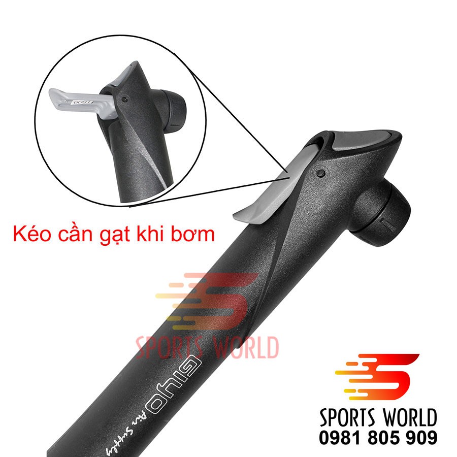 Bơm xe đạp mini GP-47 Áp suất 80PSI GIYO