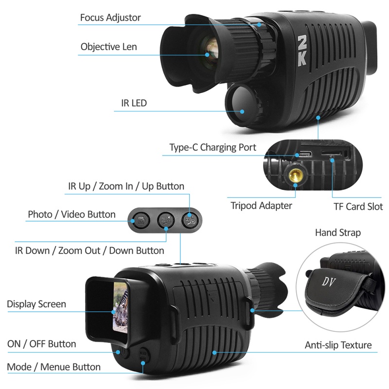 Ống nhòm hồng ngoại 1080P tầm nhìn ban đêm HD kỹ thuật số cho hoạt động ngoài trời