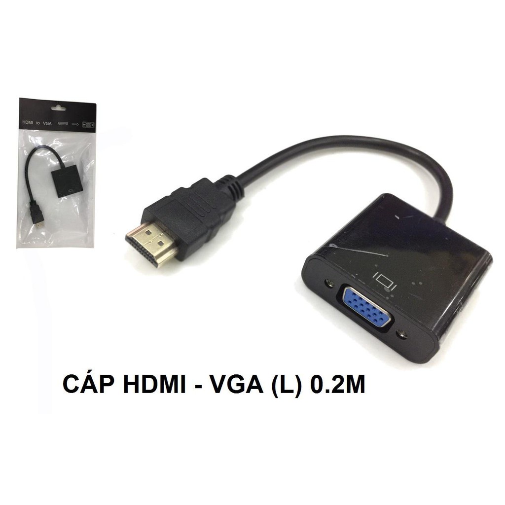 Cáp HDMI-&gt; VGA(L) 0.2 trắng