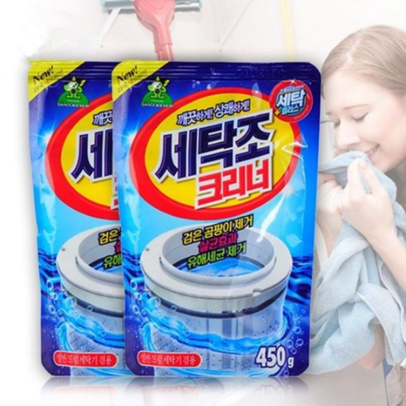 gói tẩy lồng máy giặt Hàn Quốc 450g