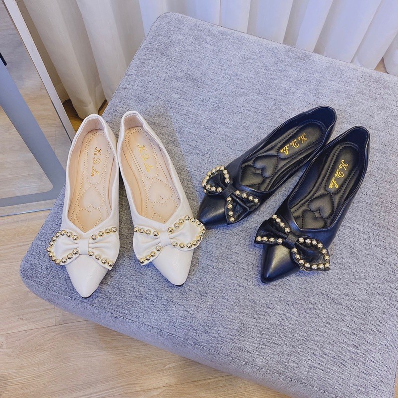 Giày búp bê nơ đính đá siêu êm mã B7 | BigBuy360 - bigbuy360.vn