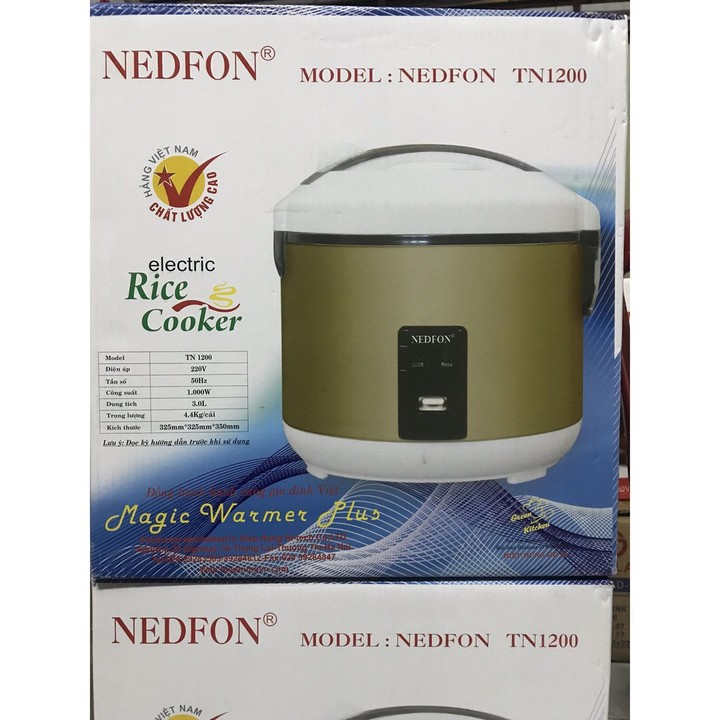 Nồi cơm điện Hiệp Hưng Nedfon TN1200 cỡ lớn, 8 đến 10 người ăn BH 12 tháng