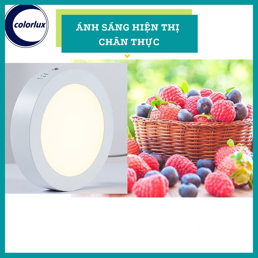 Đèn Ốp Trần COLORLUX Siêu Sáng 24W 18W 12W 6W Vuông - Tròn Ánh Sáng Trắng #optran #led