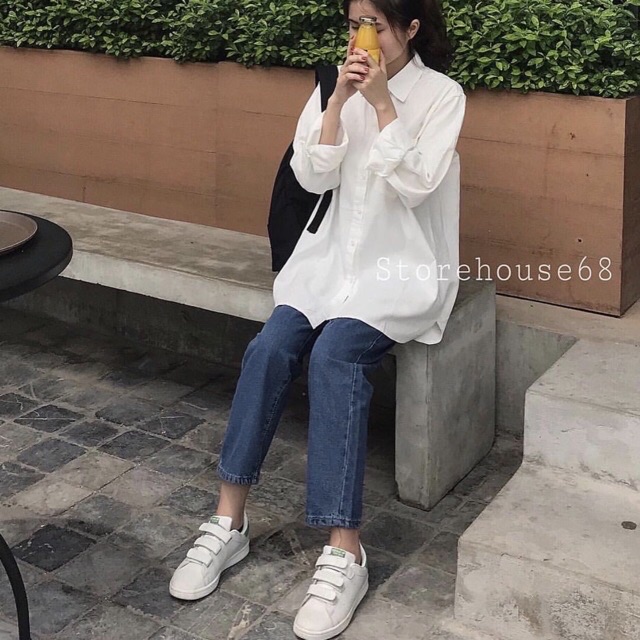✨Sơ Mi Trắng Tay Dài 1 Túi | BigBuy360 - bigbuy360.vn