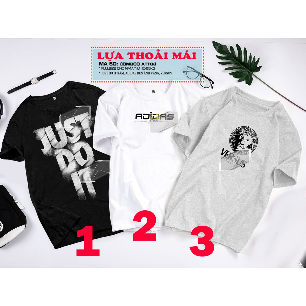 Áo thun body Just Do It, Adidas, Versus