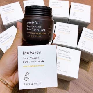 Mặt nạ đất sét tro núi lửa innisfree super volcanic pore cray mask 2x