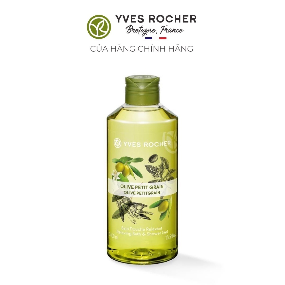 Gel Tắm Yves Rocher Olive Petitgrain Relaxing Bath And Shower Gel 400ml