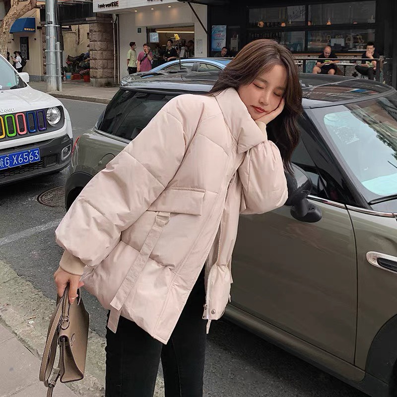 FREE SHIP MAX ÁO PHAO BÉO NỮ CHẦN BÔNG BA LỚP CÓ NÓN LÔNG THÁO RỜI CỰC ẤM SIÊU SANG CHẢNH PHONG CÁCH HÀN QUỐC TA