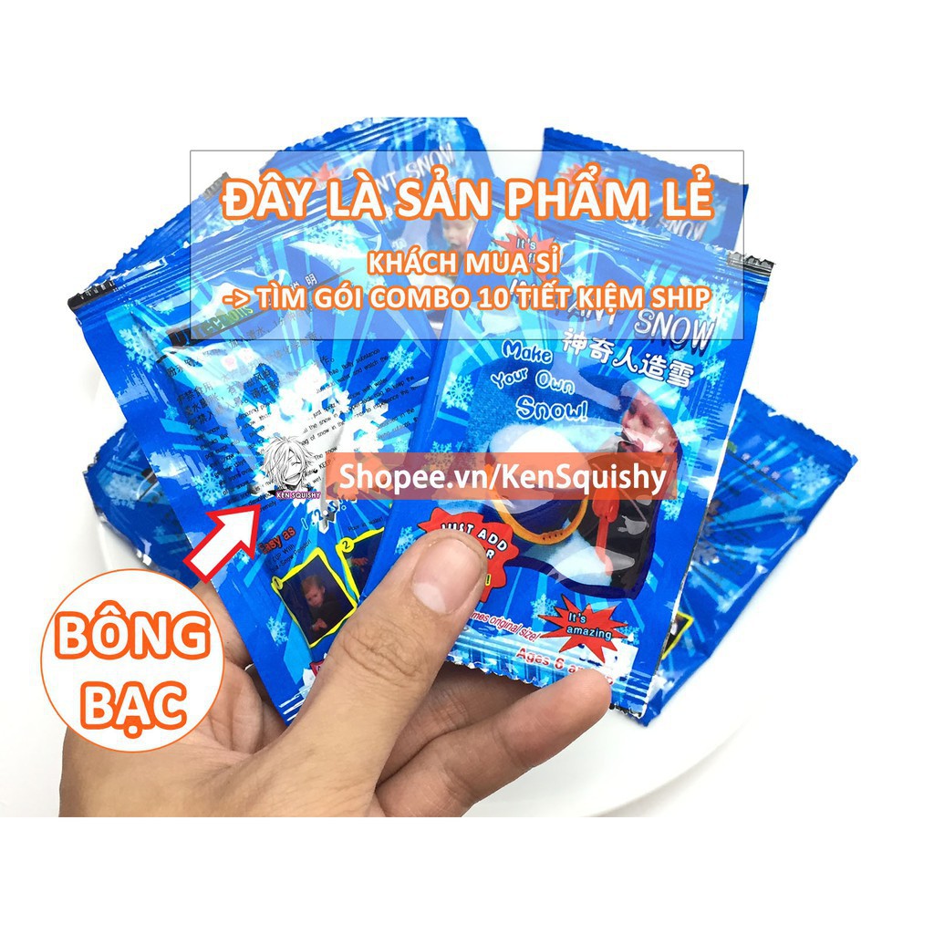 Tuyết Nhân Tạo Mỹ Đóng Gói Nguyên Bao Bì Nguyên Liệu Làm Slime Mây galahet shop