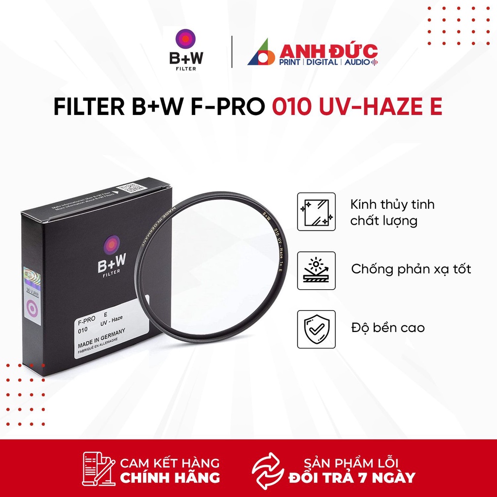 Kính lọc sony B+W 010 UV-Haze FilterMRC Nano - Bảo Hành 12 Tháng Hoằng Quân