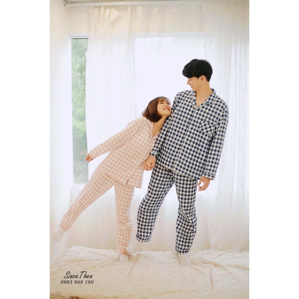 Đồ ngủ đôi nam nữ vải thô Nhật Bản vải thô siêu đẹp, Pyjama đôi nam nữ vải Thô Nhật Bản - Since Then !