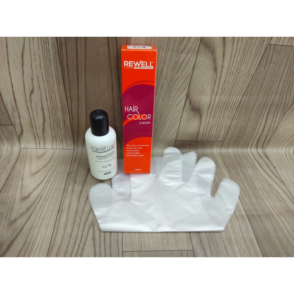 Combo nhuộm Rewell có 100ml oxy & bao tay