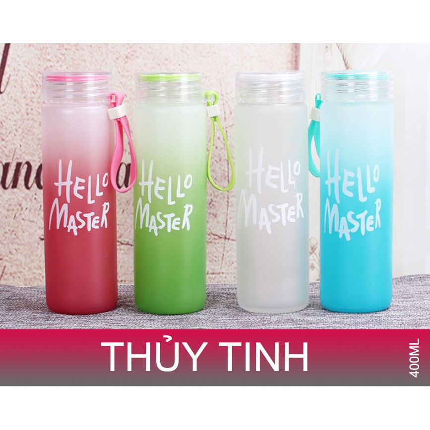 Bình thủy tinh Hello Master 400ml