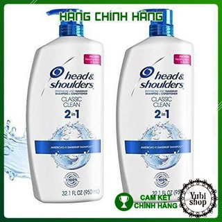 [HÀNG AUTH] DẦU GỘI HEAD AND SHOULDER 2 IN 1 - MỸ - DẦU GỘI XẢ HEAD & SHOULDER CLASSIC CLEAN 2 IN1 950ML - HN