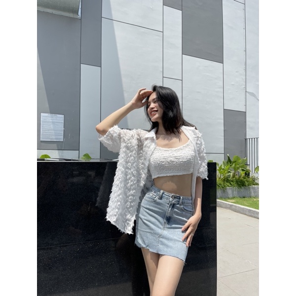 Chân váy Jean nữ ôm xuất khẩu cao cấp REVERCLOTHINGS  Dani Jean Skirt