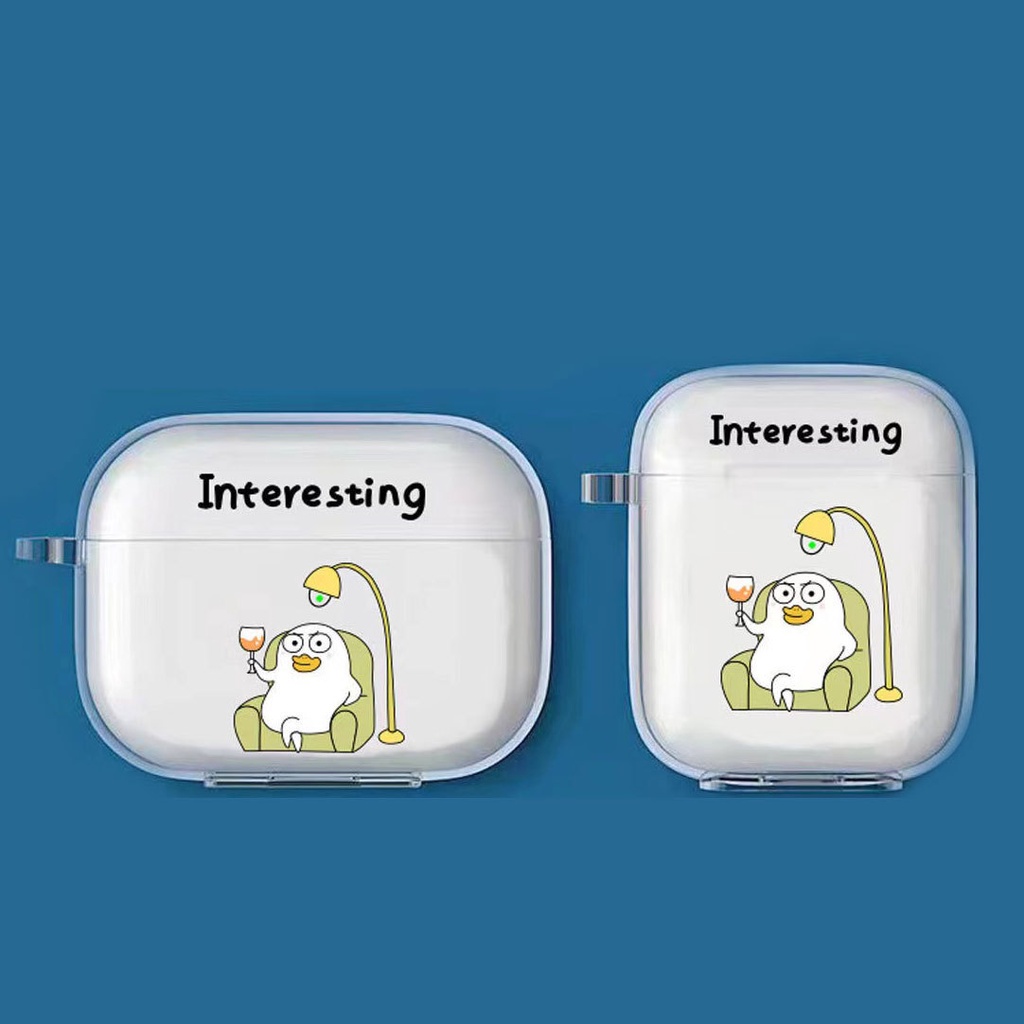 Case Ốp Vỏ Vệ Vịt Boss dành cho Airpods Pro/ Airpods 3 kèm móc treo