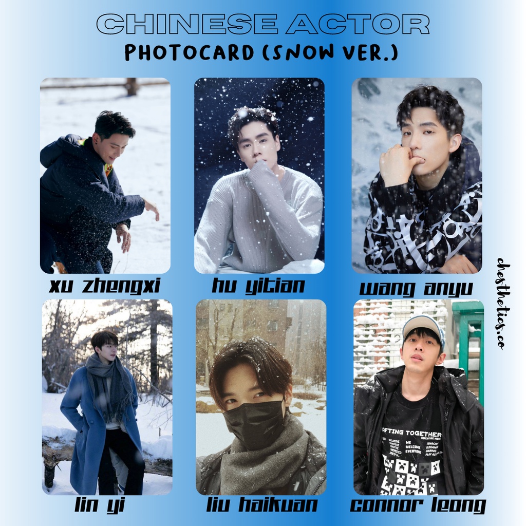 [ CHINA ACTOR ] Ảnh Card Bo Góc Diễn Viên Nam Trung Quốc - Chủ Đề Ảnh Mùa Đông Tuyết Snow [ PHOTOCARD ]