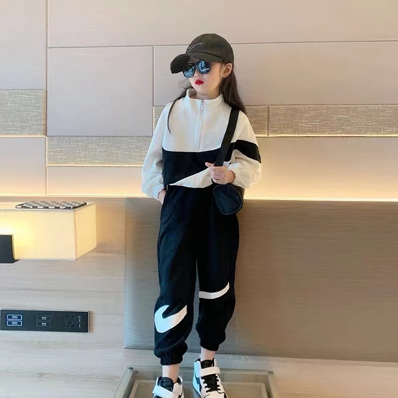❀Hàng giao ngay❀ quần áo trẻ Quần áo mùa thu cho bé gái 2022 phong cách phương tây mới lớn thời trang trẻ em mùa xuân và mùa thu Phong cách hàn quốc phù hợp với bộ quần áo thể thao trẻ em