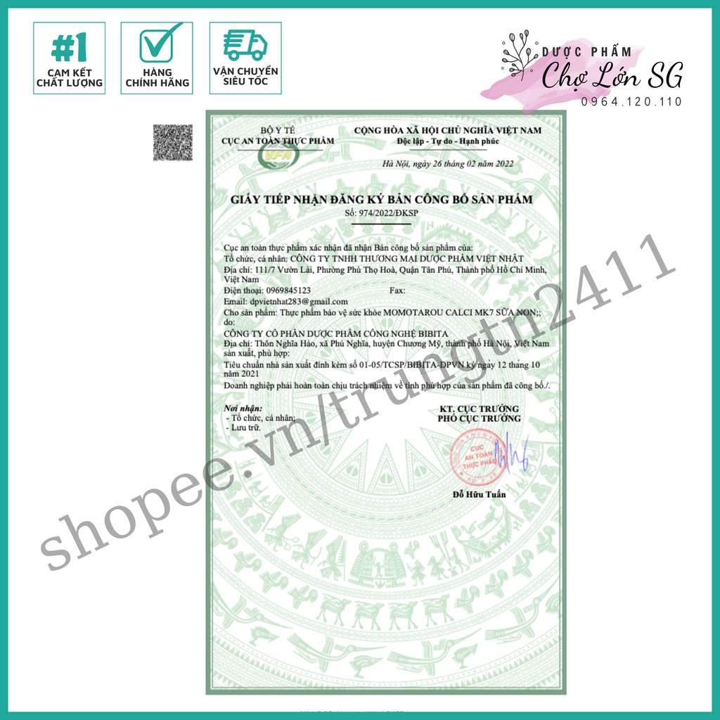 Siro calci mk7 colostrum bổ sung canxi, giúp xương răng chắc khỏe, tăng chiều cao - Hộp 20 ống