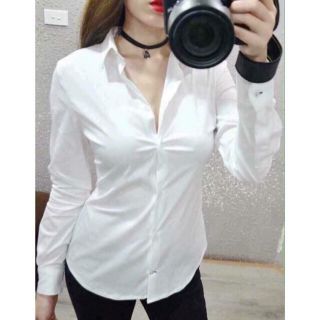 Xả áo sơ mi trắng - đen
