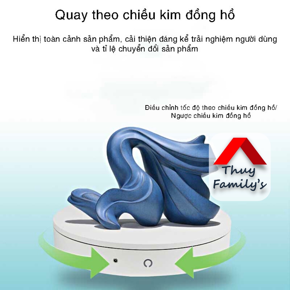 ĐẾ XOAY QUAY VIDEO CHỤP HÌNH SẢN PHẨM 35CM PULUZ CHỊU TẢI 80KG