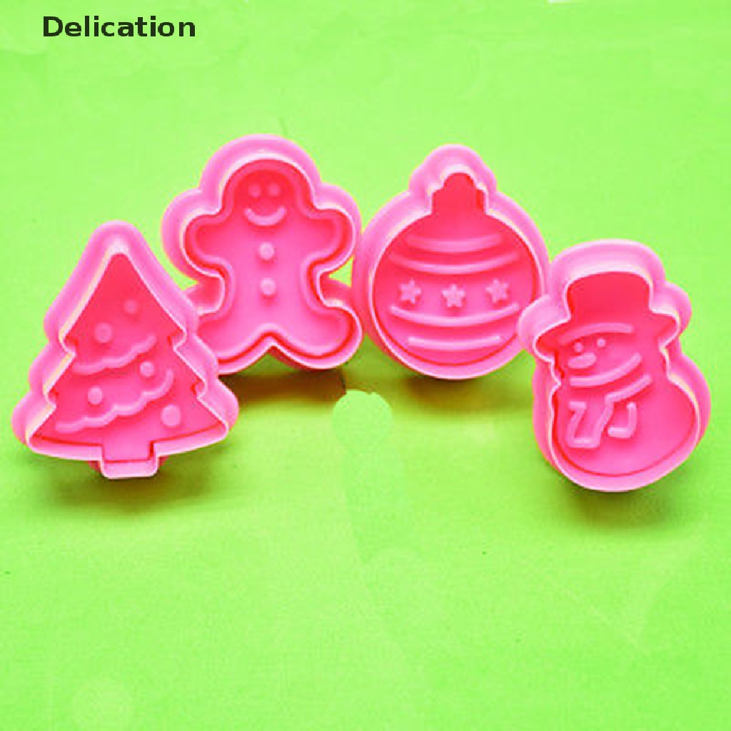 Bộ 4 Khuôn Cắt Bánh Quy Hình Giáng Sinh