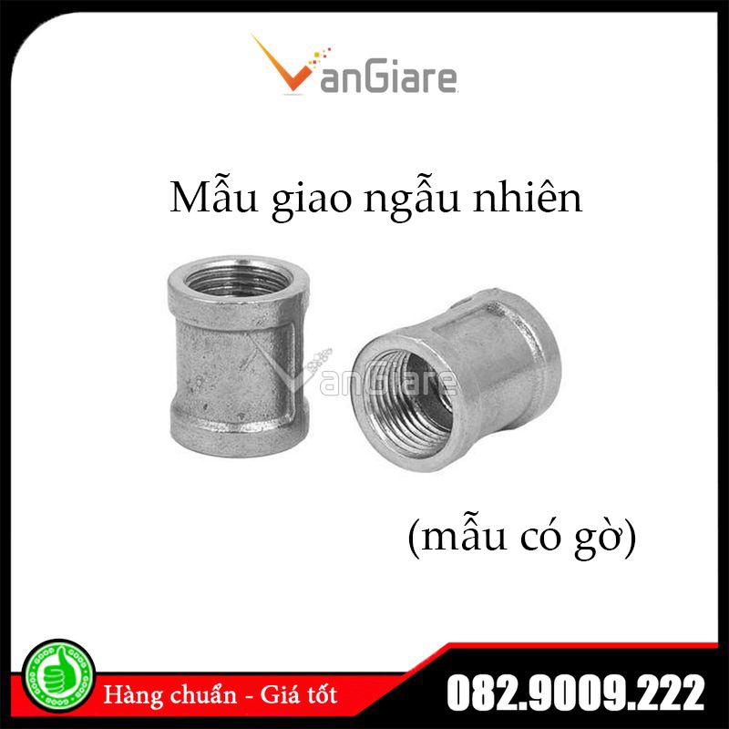 Măng sông inox 304, nối 2 đầu ren trong inox 13 17 21 27 34 42 49 60