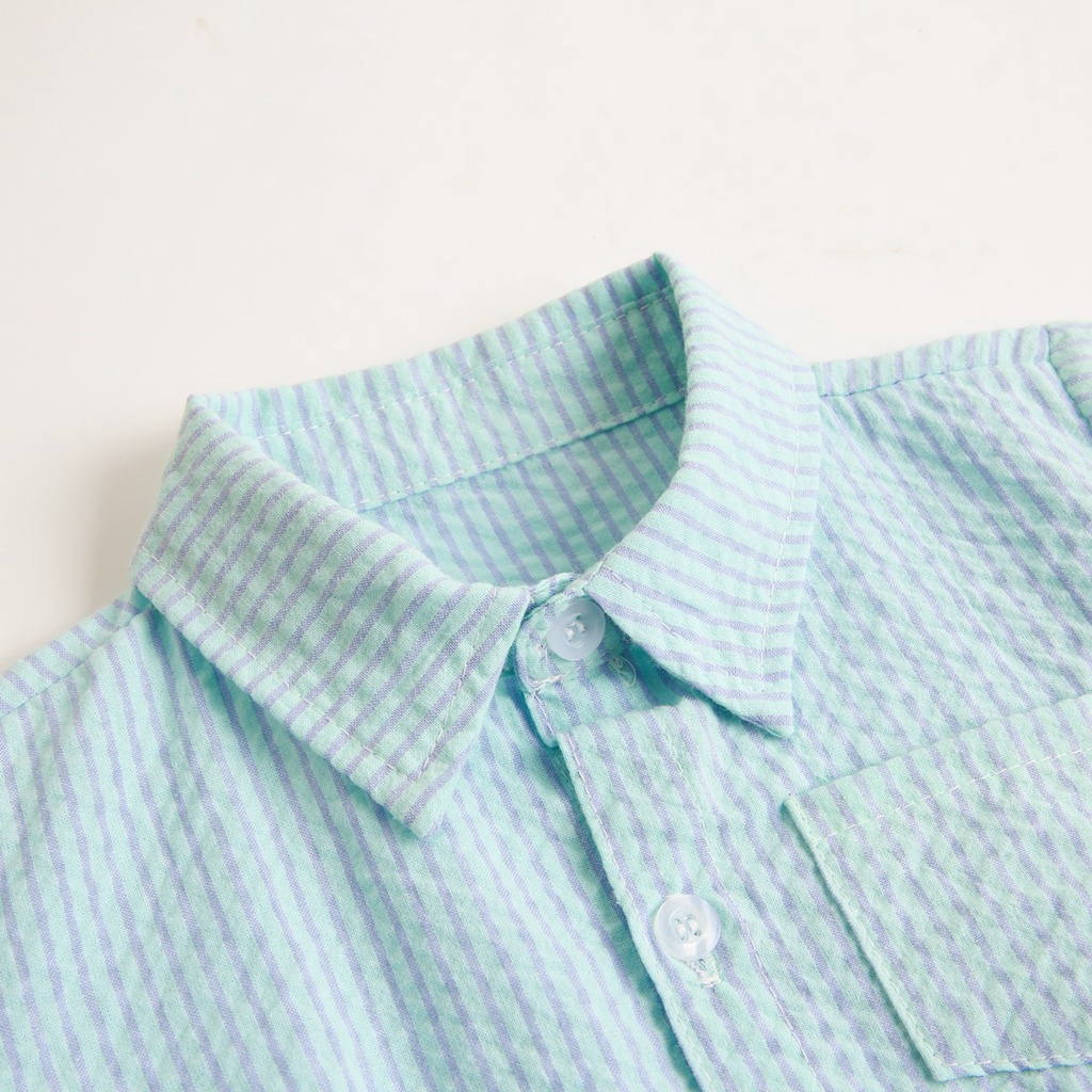 Sanlutoz Bộ Áo Liền Quần Bằng Cotton Họa Tiết Kẻ Sọc Thời Trang Mùa Hè Cho Bé Sơ Sinh