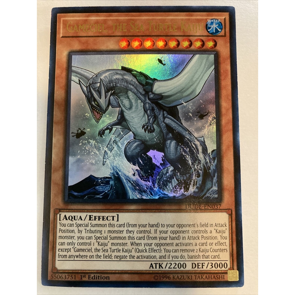 Thẻ Bài Yugioh: Gameciel, the Sea Turtle Kaiju - DUDE-EN037 - Ultra Rare 1st Edition UKF