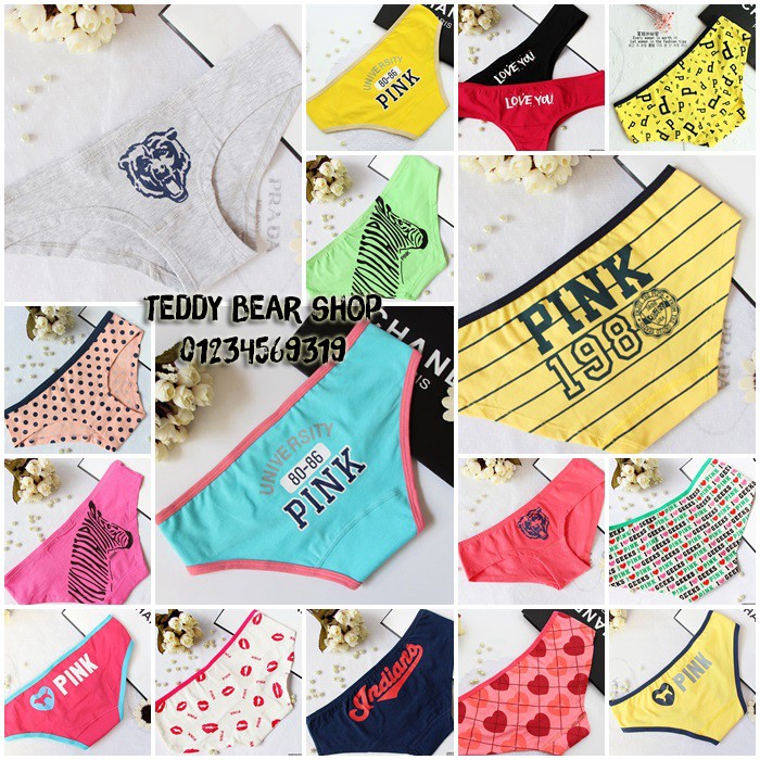 Combo 5 quần lót nữ LOVE PINK [ giao ngẫu nhiên ]