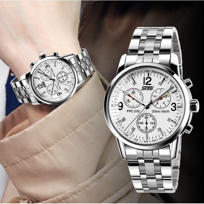 Đồng hồ nam skmei màu trắng cực chất