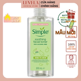 Nước hoa hồng Simple Kind to Skin Soothing Facial Toner 200ml Levela TN01