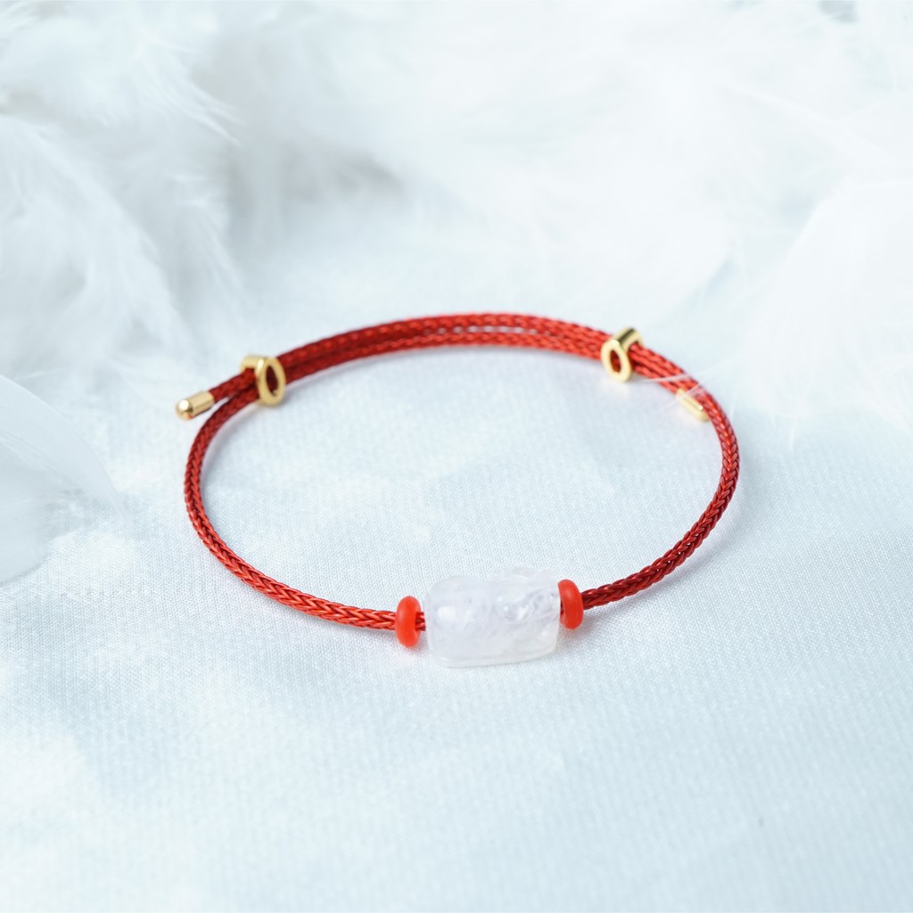 QMJ Vòng tay phong thủy mix charm ông tỳ hưu đá Q416