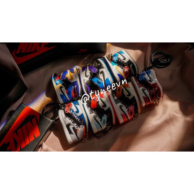 Móc khoá Jordan giày mini sneaker 3D mô hình giày 1:6