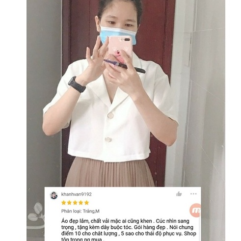 Áo vest croptop nữ tay ngắn chất lụa Ý mịn mát | BigBuy360 - bigbuy360.vn