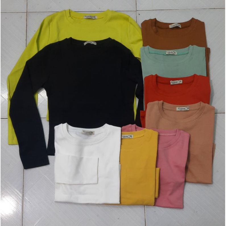 Áo thun tay dài nữ, áo thun thái nữ, áo tay dài phom ôm.