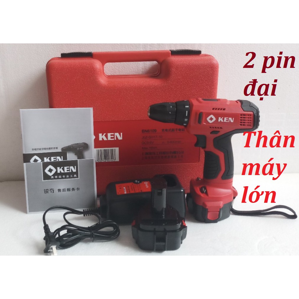 Máy khoan và vặn vít chạy pin Ken