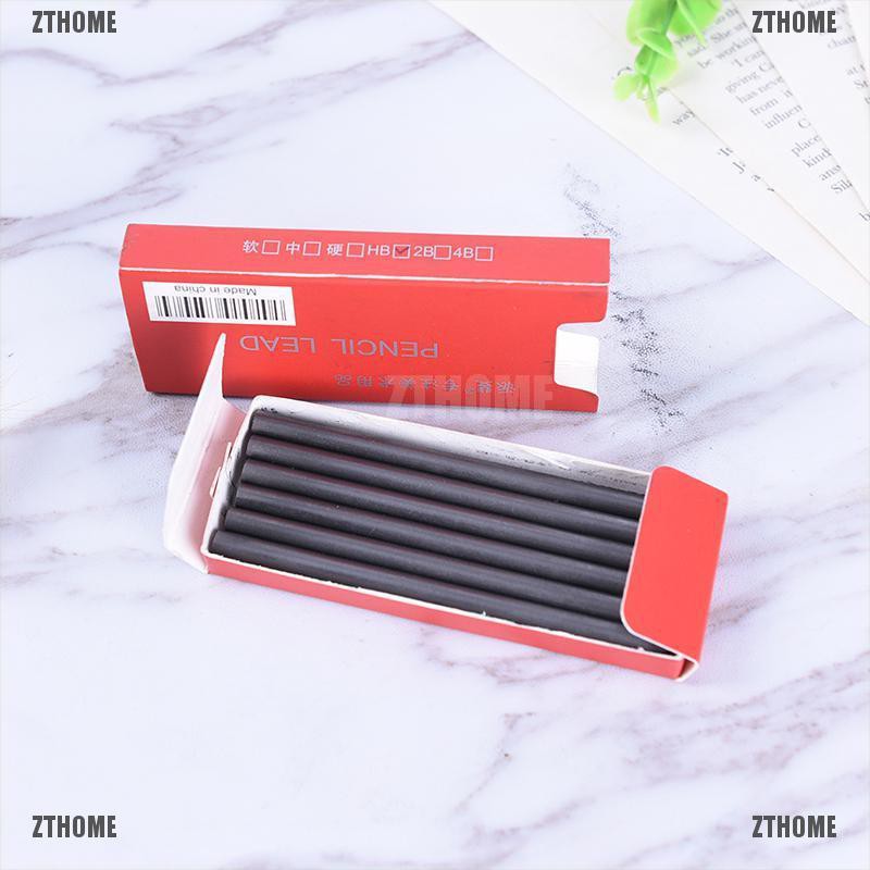 ZTHOME 5.6mm Mechanical Lead Auto Clutch Pencil Holder Refill HB 2B 4B 6B 8B 6Pcs/1 Box